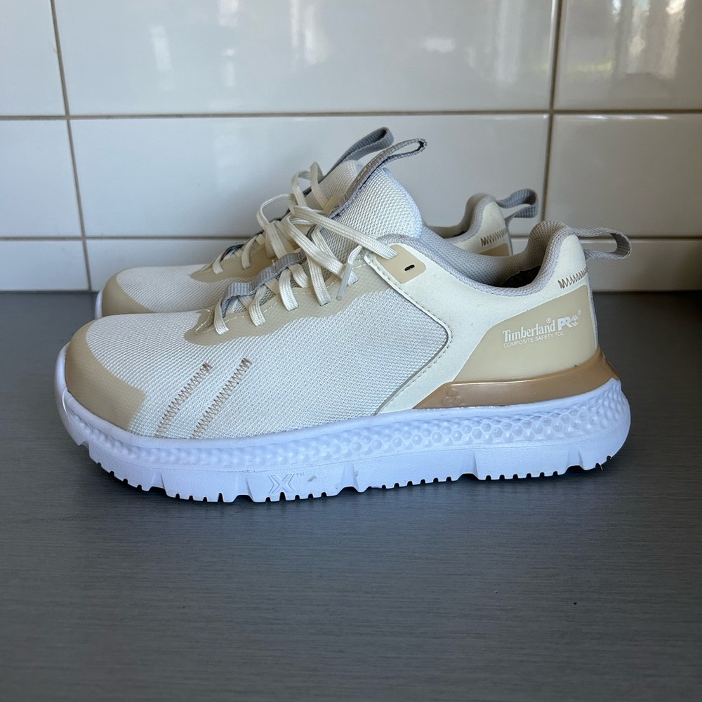 Timberland PRO Setra Cream and Tan Safety Shoes Work Boots